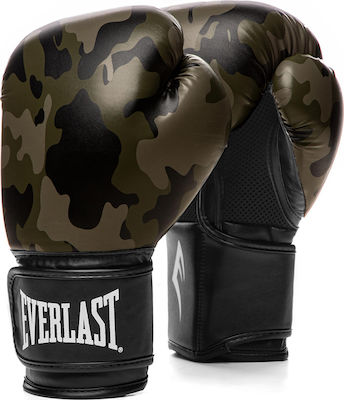 Everlast Spark Synthetic Leather Boxing Competition Gloves Green