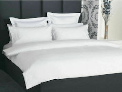 Γαρύφαλλο Hotel Sheet White Single 160x260cm 100% Cotton 1pcs