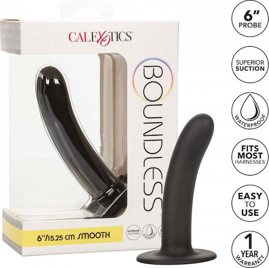 Calexotics Boundless Silicone Smooth Probe Πρωκτικό Dildo Μαύρο 15cm