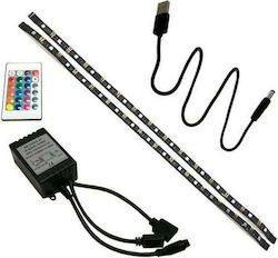 Led7 Wasserdicht LED-Streifen Fernseher 5V mit RGB Licht 2x50cm