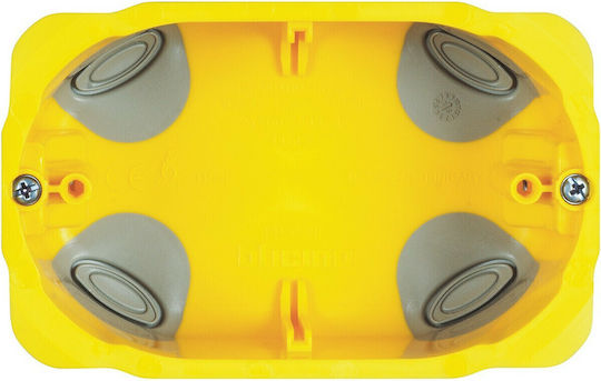 Legrand Bticino Walled Junction Box for Plasterboard IP44 3 Pieces in Yellow Color