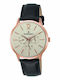 Radiant Men's Watch 43mm Chronograph Battery with Black Leather Strap