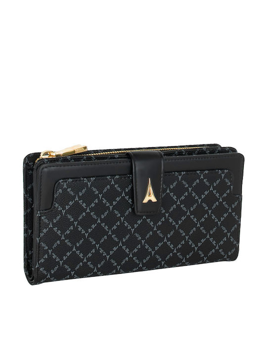Large Leather Women's Wallet Classic Black