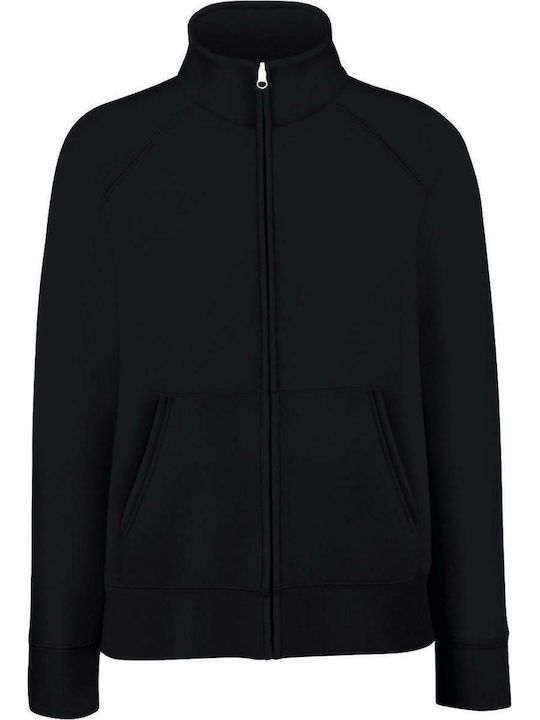 Fruit of the Loom Ladies Premium Women's Long Sleeve Promotional Cardigan Black