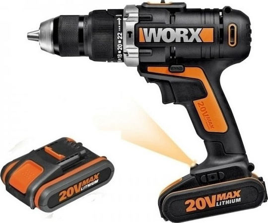 Worx WX372 Κρουστικό Δραπανοκατσάβιδο Μπαταρίας 20V 2x2Ah