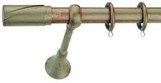 Enis von Domus Metallisches Vorhangstangen Hesiodes Doppel mit Stange Φ25mm 160cm Iron 5170 P49-9654-4 Enis von Domus Metallisches Vorhangstangen Hesiodes Doppel mit Stange Φ25mm 160cm Iron 5170 P49-9654-4