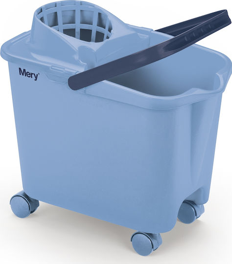 Rayen Mop Bucket with Squeezer and Wheels Plastic Capacity 14lt Blue