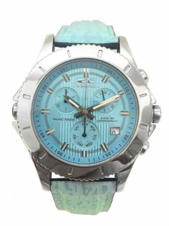 Chronotech Ανδρικό Ρολόι 42mm Χρονογράφος Μπατα...