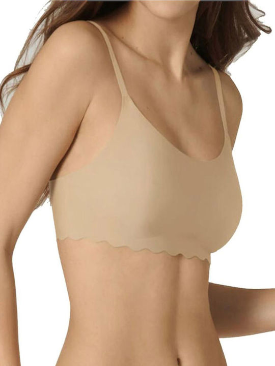 Zero Feel Wavy Women's Bra without Padding Beige