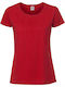 Fruit of the Loom Ladies Ringspun Premium T Women's Short Sleeve Promotional T-Shirt Red