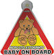 Auto Gs Σήμα Baby on Board με Βεντούζα 5440-2 Κίτρινο