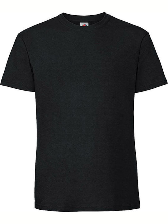 Fruit of the Loom Ringspun Premium T Ανδρικό Διαφημιστικό T-shirt Κοντομάνικο σε Μαύρο Χρώμα 0614220 Fruit of the Loom Ringspun Premium T Ανδρικό Διαφημιστικό T-shirt Κοντομάνικο σε Μαύρο Χρώμα 0614220