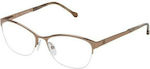 Loewe Metal Eyeglass Frame Brown VLWA03M 0A39