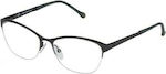 Loewe Metal Eyeglass Frame Black VLWA03M 0604