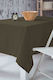 Linea Home W3688 Linen Checkered Tablecloth Καφέ 140x140cm