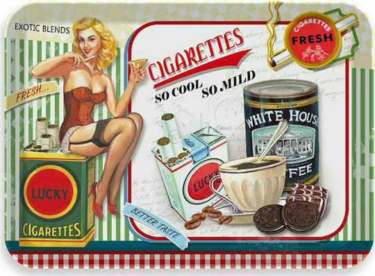 Ankor Lucky Cigaret Plastic Rectangular Serving Tray 21.5x14.5x2cm 808007 1pcs