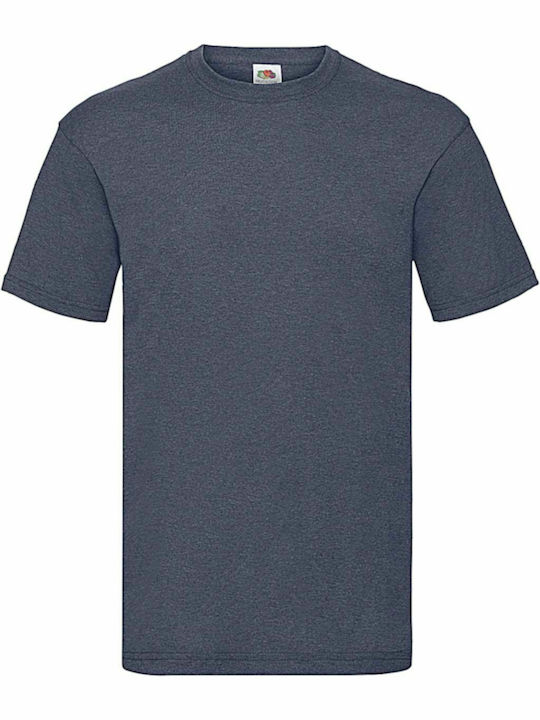 Fruit of the Loom Valueweight Τ Men's Short Sleeve Promotional T-Shirt Blue Melange