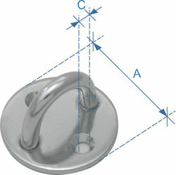 Lalizas Pad Auge des Bootes mit rundem Edelstahlauge mit einem Durchmesser von 8 mm