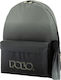 Polo Original 600D Grey School Bag Backpack Junior High-High School Gray with Water Bottle Holder 23Liters 2021