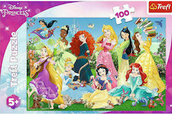 Puzzle pentru Copii Charming Princesses pentru 5++ Ani 100buc Trefl