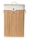 Aria Trade 8709195 Coș de rufe din Bambus Pliabil Capotă 60x60x60cm Maro
