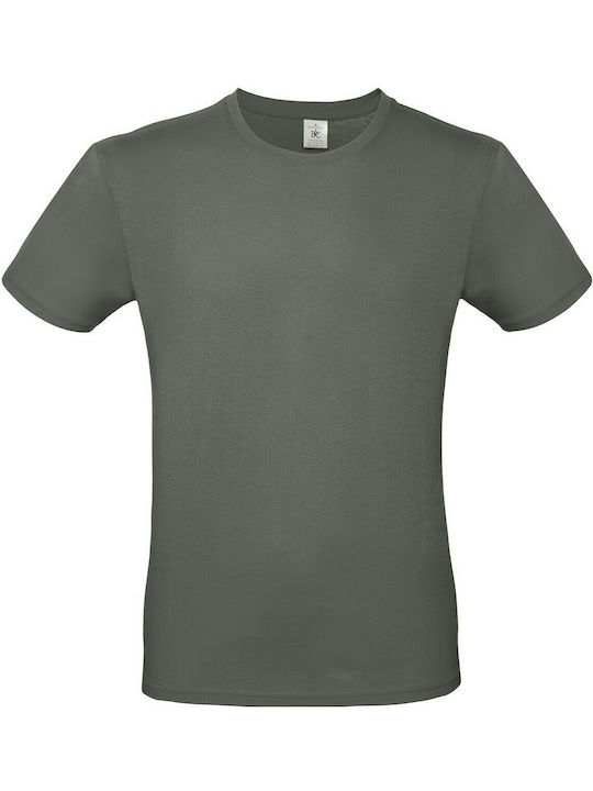 B&C E150 Men's Short Sleeve Promotional T-Shirt Millennial Khaki TU01T-551