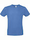 B&C E150 Men's Short Sleeve Promotional T-Shirt Azure