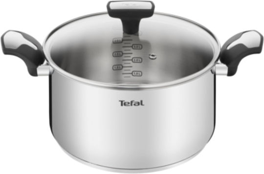 Tefal Emotion Deep Stainless Steel Pot 5.2lt / 24cm