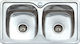 ecoSink Drop-In Sink Inox Satin W76xD46cm Silver