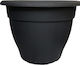 Miltoplast Skopelos Flower Pot 40x31cm Dark Grey-Carbon Black 614