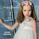 Stova Bambini Ecru Baptism Clothing Set with Hair Accessories & Dress made of Tulle 2pcs