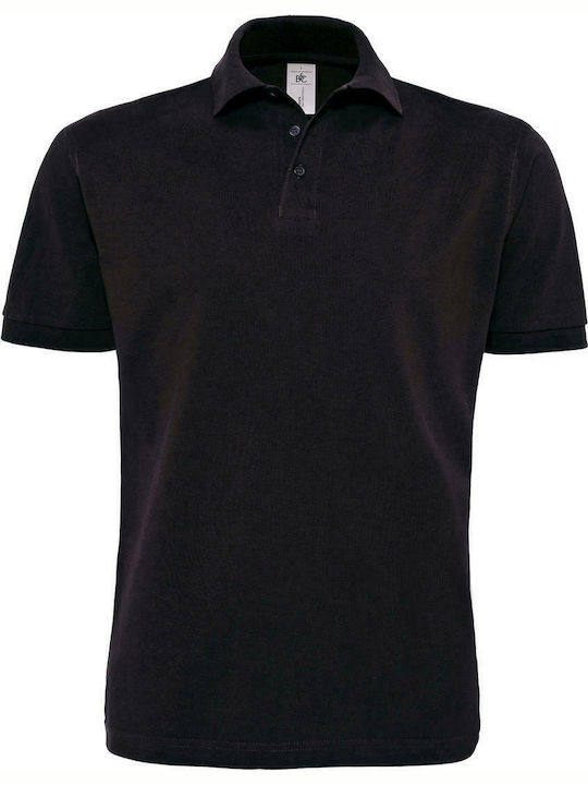 B&C Heavymill Men's Short Sleeve Promotional Blouse Black