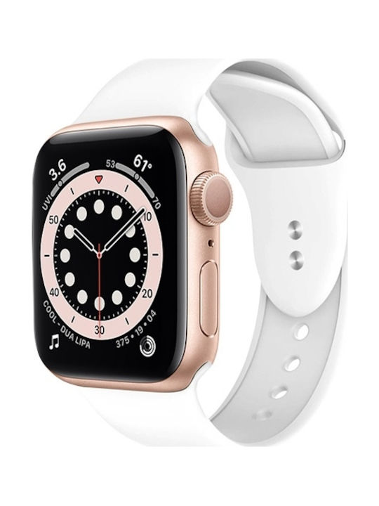 Crong Liquid Λουράκι Σιλικόνης Λευκό (Apple Wat...