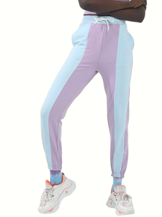 Women's light blue-lilac sweatpants