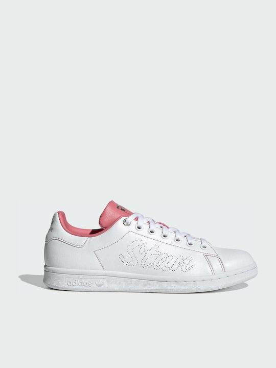 Adidas Stan Smith Γυναικεία Sneakers White / Haze Rose / Silver Metallic