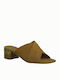 Marco Tozzi Chunky Heel Mules Tabac Brown