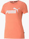 Puma Essentials Women's Athletic Crop T-shirt Orange