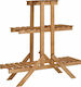 vidaXL Pot Rack Wooden Brown 83cmx25cm / 83cmx83cmcm.