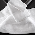 Rythmos Helga Bridal Towel Set 3pcs with Lace White