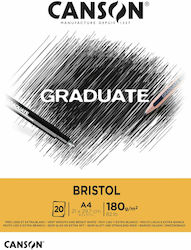 Canson Sketch Pad Graduate Bristol Canson A4 180gr 20φύλλα A4 21x29.7cm 105110383