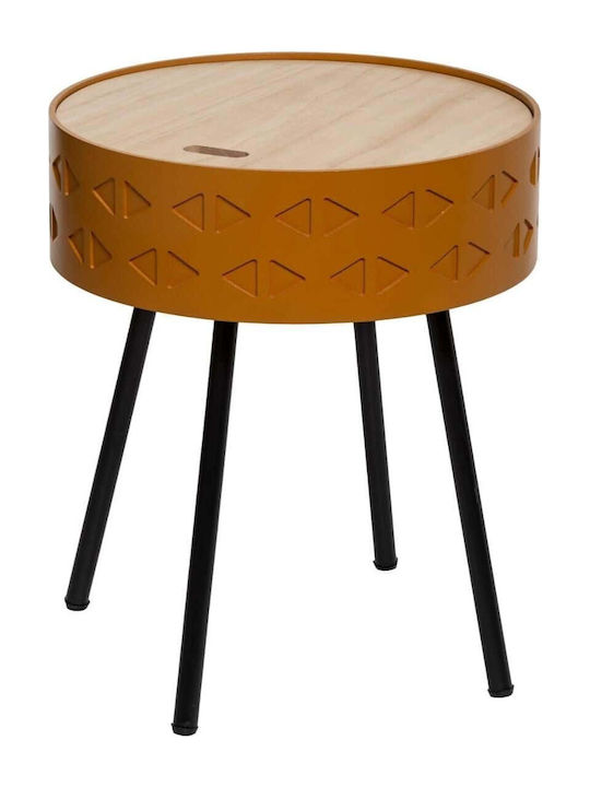 Shiro Round Wooden Side Table Natural L39xW39xH45.5cm