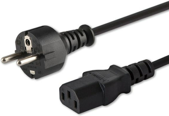 Savio M power cable – Schuko - IEC C13 Cable 1.8m Μαύρο CL-138