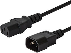 Savio power cable Schuko - IEC C14 Cable 1.2m Μαύρο CL-99