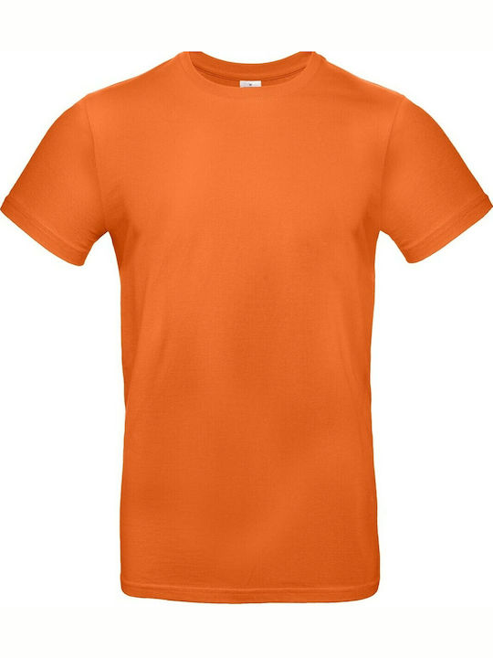 B&C E190 Ανδρικό Διαφημιστικό T-shirt Urban Orange