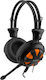 A4Tech HS-28-3 Over Ear Multimedia Headphone with Microphone 3.5mm Jack Orange