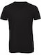 B&C V Triblend Ανδρικό Διαφημιστικό T-shirt Κοντομάνικο σε Μαύρο Χρώμα