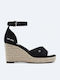 Maida Bass Platforme Dama Tip Espadrile Negre