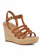 Cressida 1119952 Women's Suede Platform Shoes Tabac Brown 1119952-CTSD