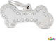 My Family Chic Dog ID Bone Silver Metal
