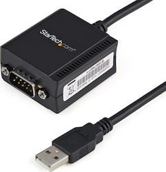 StarTech Καλώδιο USB-A σε RS232 9-pin male 1.8m Μαύρο